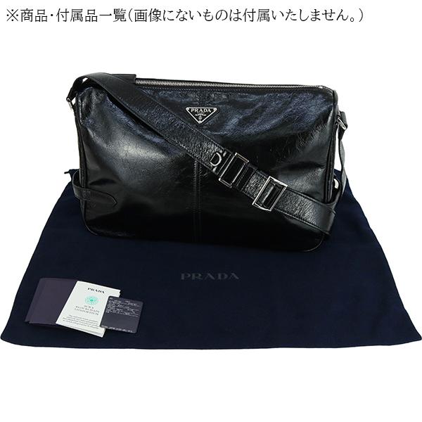 PRADA（プラダ） ショルダーバッグ ソフトルックスレザー ブラック