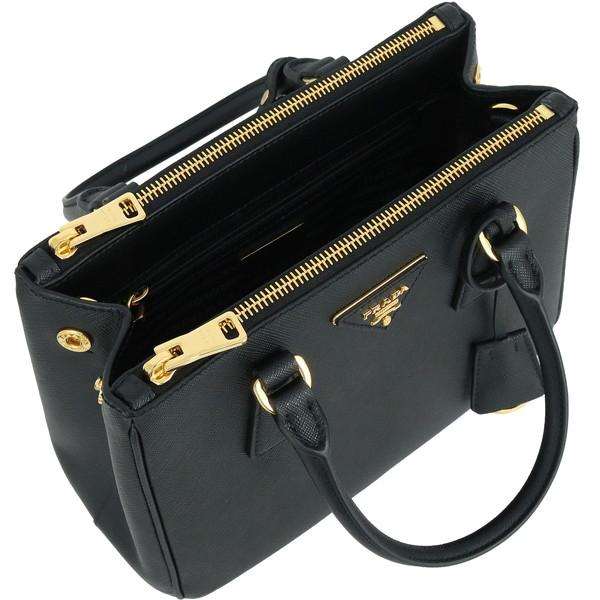 プラダ 本革 レザー製 黒 ビジネスバッグ ハンド ショルダー SAFFIANO（PRADA） プラダ ハンドバッグ ショルダーバッグ ガレリア
