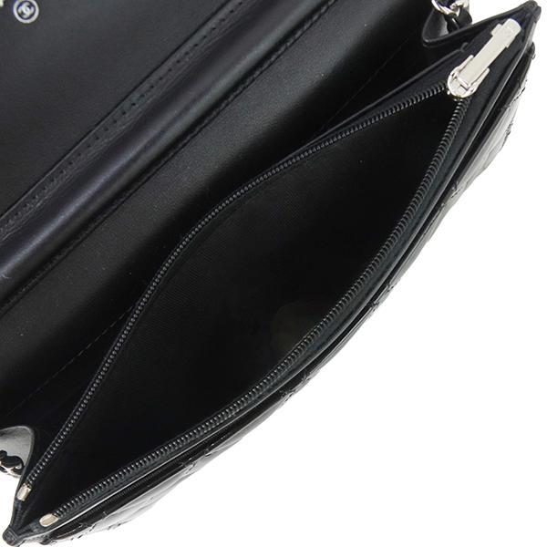 シャネル チェーンウォレット マトラッセ パテントレザー レッド ブラック 黒 シルバー金具 シャネル ショルダーバッグ チェーンバッグ 財布 レディース チェーンショルダーバッグ チェーンショルダーウォレット ミニバッグ 超美品 6526 マトラッセ シャネル チェーンウォレット パテント ブラック レッド