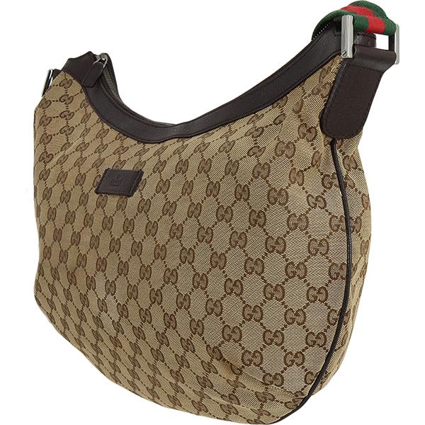 美品✨グッチ ボディバッグ GG キャンバス シェリーライン ブラウン GGキャンバス グッチ ショルダーバッグ シェリーライン ベージュ