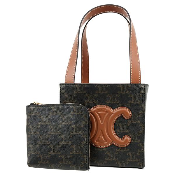 セリーヌ ハンドバッグ トートバッグ キュイル トリオンフ タン ブラウン 7125 | TRIOMPHE