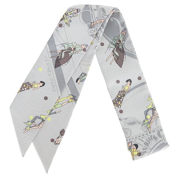 Twilly d'Hermes エルメス ツイリー エクスリブリス パリジェンヌ