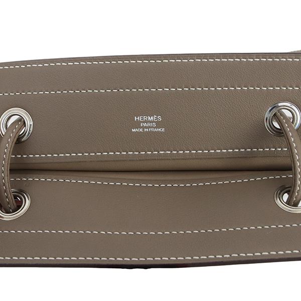 HERMES エルメス　  アリーヌミニ　ヴォーエプソン　エトゥープ HERMES（エルメス） アリーヌ ミニ ショートストラップ アニョーミロ