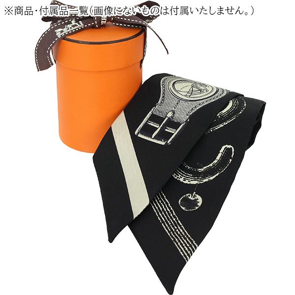 HERMES（エルメス） ツイリー 鞍職人の誌的な目録 ノワール グリ