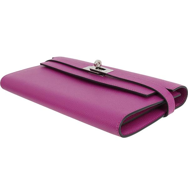 Kelly エルメス 財布 ケリーウォレット ロング エプソン ローズ