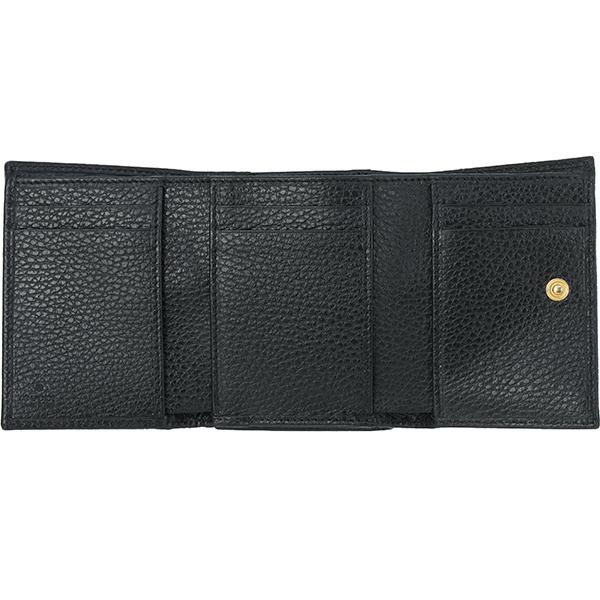 GG グッチ 財布 GGプチマーモント三つ折り財布 474746 ブラック 7432