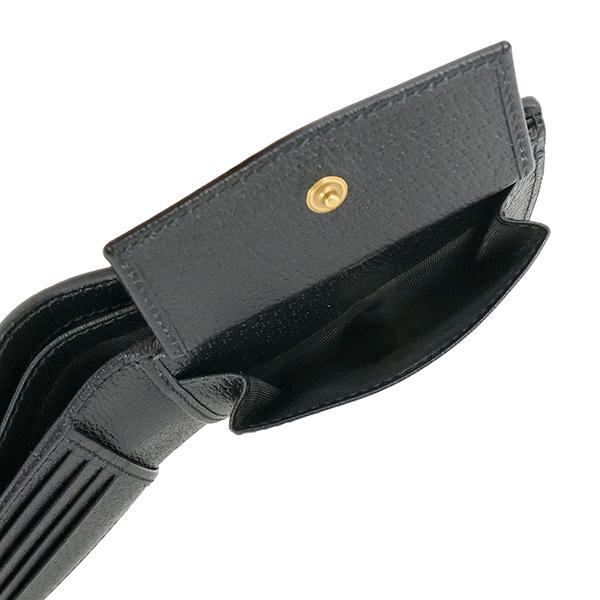 あんしん決済対応可　極美品 グッチ　コンパクトウォレット　マーモント　ブラック　定番　本革 GUCCI（グッチ） 財布 GGマーモント 二つ折り財布 523193 レザー