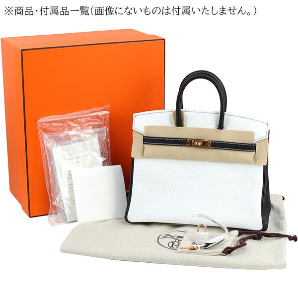 Birkin エルメス バーキン25 クレマンス ホワイト ブラック 7613 Birkin エルメス バーキン25 クレマンス ホワイト ブラック 7613