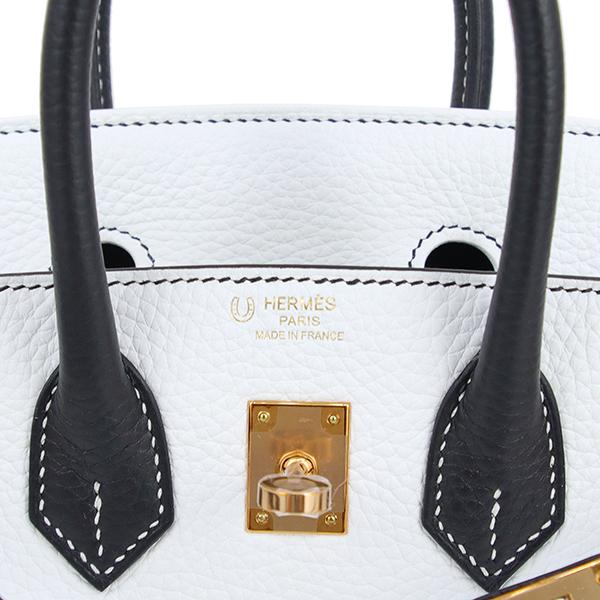 Birkin エルメス バーキン25 クレマンス ホワイト ブラック 7613
