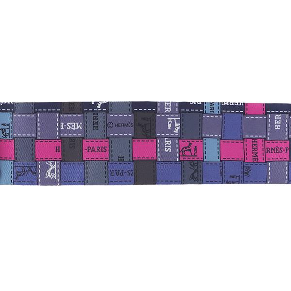 HERMES（エルメス） ツイリー ボルデュック・チェック ブルー