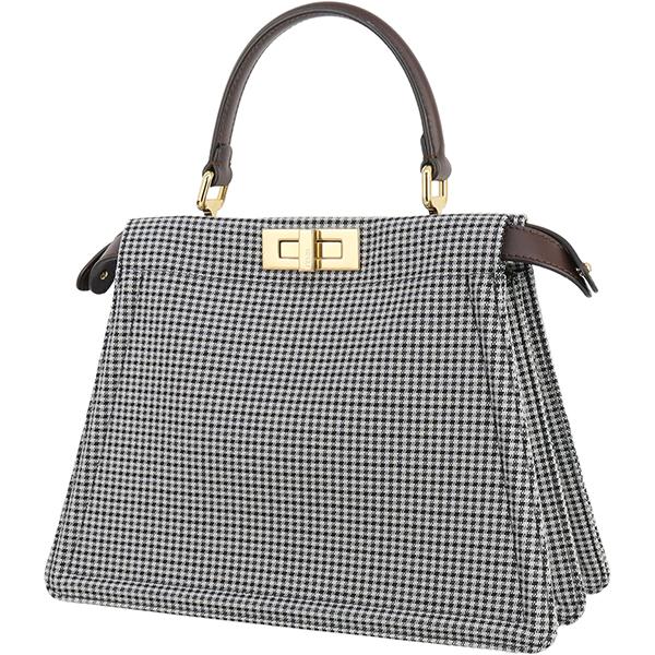 フェンディ FENDI ピーカブー アイシーユー ミディアム 8BN321 レディース ハンドバッグ ショルダーバッグ ブラック ホワイト 7742｜brand-across｜02