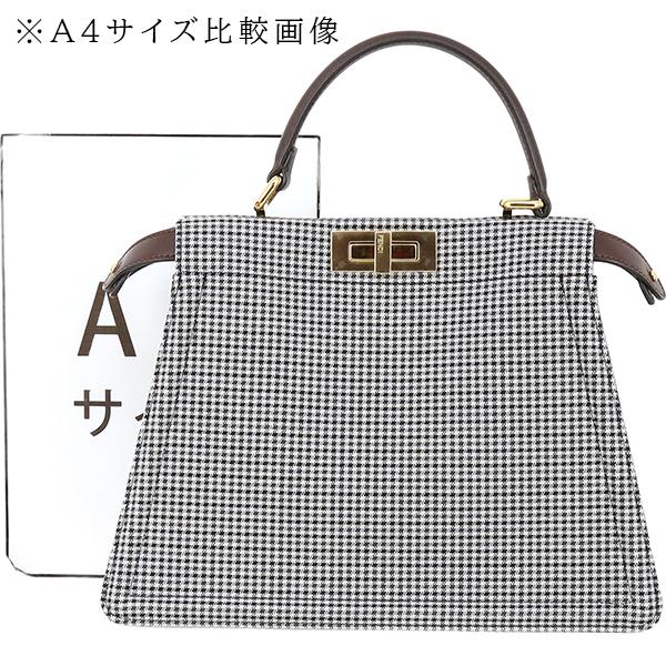 フェンディ FENDI ピーカブー アイシーユー ミディアム 8BN321 レディース ハンドバッグ ショルダーバッグ ブラック ホワイト 7742｜brand-across｜08