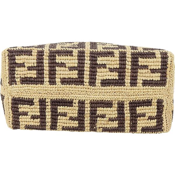 FENDI（フェンディ） ロールスモール トートバッグ 8BH424 ラフィア