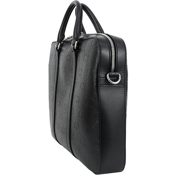GUCCI（グッチ） ビジネスバッグ ブリーフケース GGエンボス ブラック