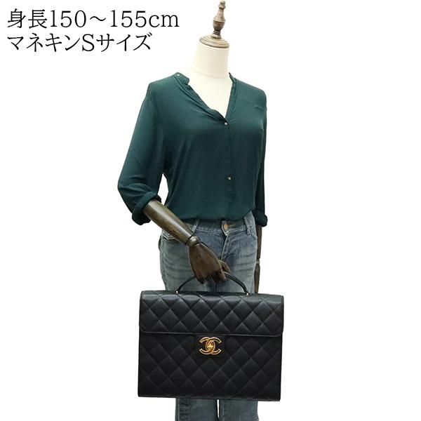 マトラッセ シャネル ビジネスバッグ キャビアスキン ブラック