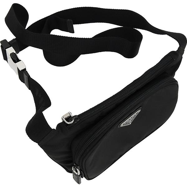 【極美品】PRADA ブラック サフィアーノ ショルダーハンドバッグ PRADA（プラダ） ショルダーバッグ リナイロン サフィアーノ ブラック