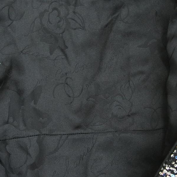 美品】シャネル フレア ミニワンピース 絹 カシミヤ 黒 38