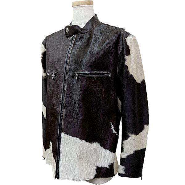 ETRO エトロ ライダースジャケット ハラコ レディース Lサイズ ダーク 