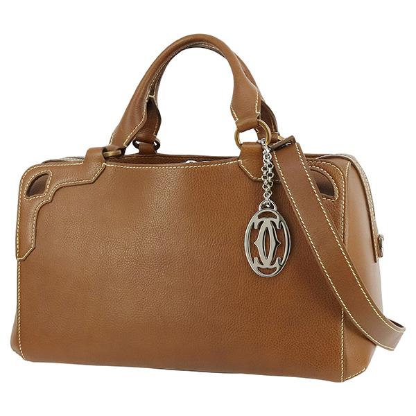 カルティエ 2WAY ボウリングバッグ MM マルチェロライン レディース ブラウン h-a579a | Cartier