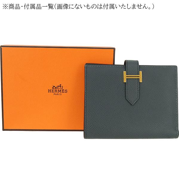 Bearn エルメス 財布 ベアンコンパクト ヴォーエプソン グリミスティ h