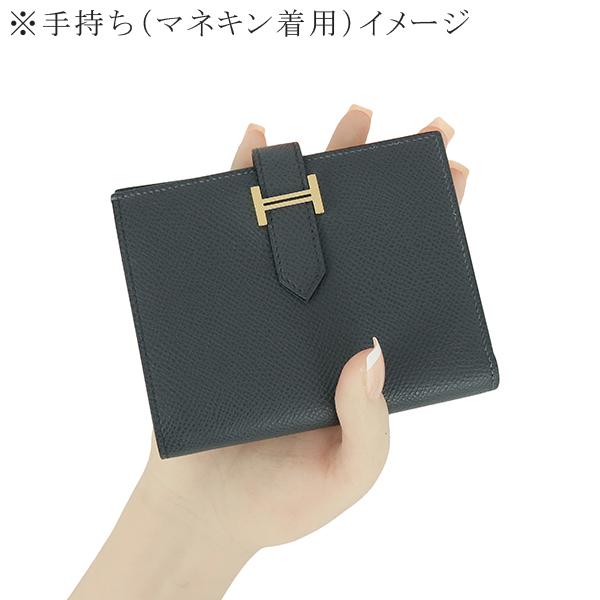 早い者勝ち♡エルメス♡ベアンコンパクト♡グリエタン♡エプソン エルメス ベアンコンパクト ブラック/シルバー金具 エプソン/ エルメス