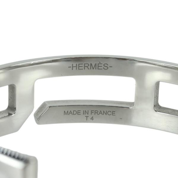 HERMES グレナン ブレスレット グレー×シルバー バングル T4サイズ HERMES（エルメス） ブレスレット プレイ シルバーT4 h-d227 : ACROSS