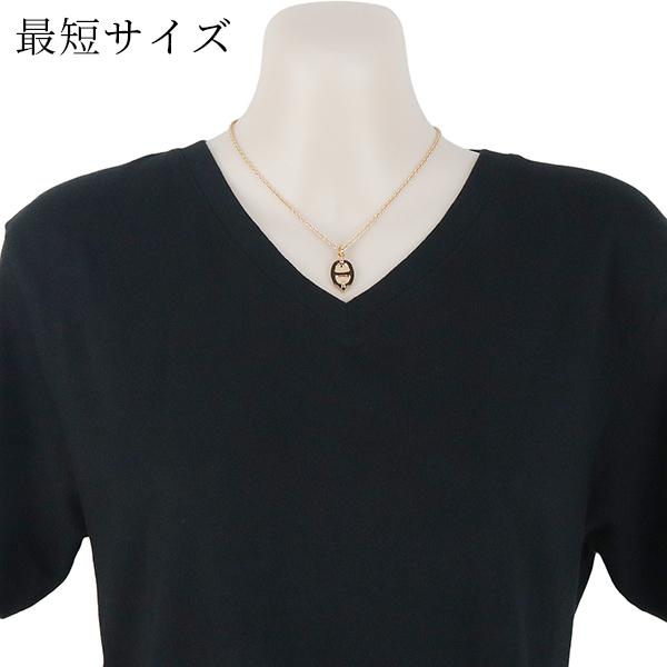 HERMES（エルメス） ネックレス ペンダント ミニマイヨンPM 黒 ピンク
