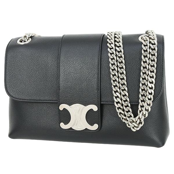 セリーヌ ショルダーバッグ ヴィクトワール ミディアム 115853FDU.38SI トリオンフ ブラック h-g741 | TRIOMPHE