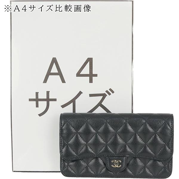 CHANEL スマホショルダーバッグ ブラック CHANEL】シャネル スマホショルダー リボンチェーン キャビア