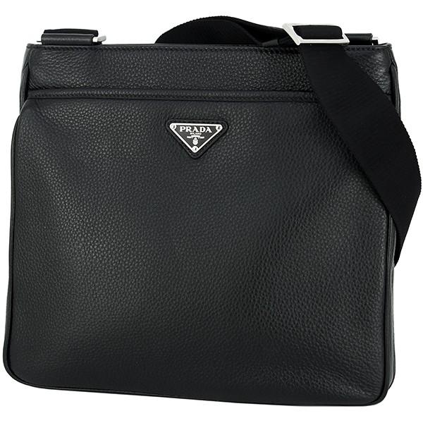 プラダ 斜め掛けショルダーバッグ ヴィッテロシティ ブラック レザー メッセンジャーバッグ クロスボディバッグ メンズ レディース 三角ロゴプレート Www Legheleggere Com