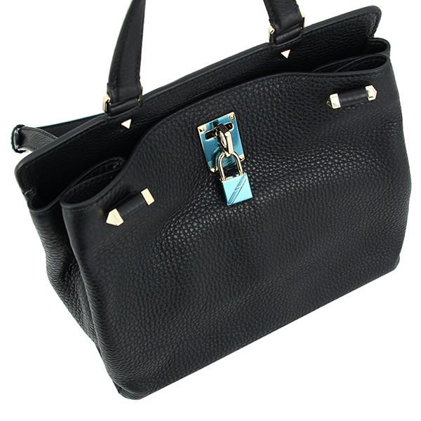 【日本未発売】 ヴァレンティノ ジョイロック ロックスタッズ ハンドバッグ 肩掛けショルダーバッグ ブラック 黒 レザー ビジネス レディース トートバッグ 2WAY 【SK1453658501】(50906円)