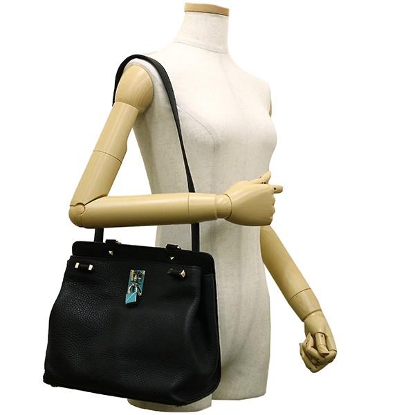 【日本未発売】 ヴァレンティノ ジョイロック ロックスタッズ ハンドバッグ 肩掛けショルダーバッグ ブラック 黒 レザー ビジネス レディース トートバッグ 2WAY 【SK1453658501】(50906円)