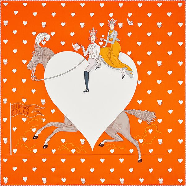 HERMES エルメス カレ 70 ティータイム シルク スカーフ 5色 h HERMES エルメス カレ 70 ティータイム シルク スカーフ 5色 h