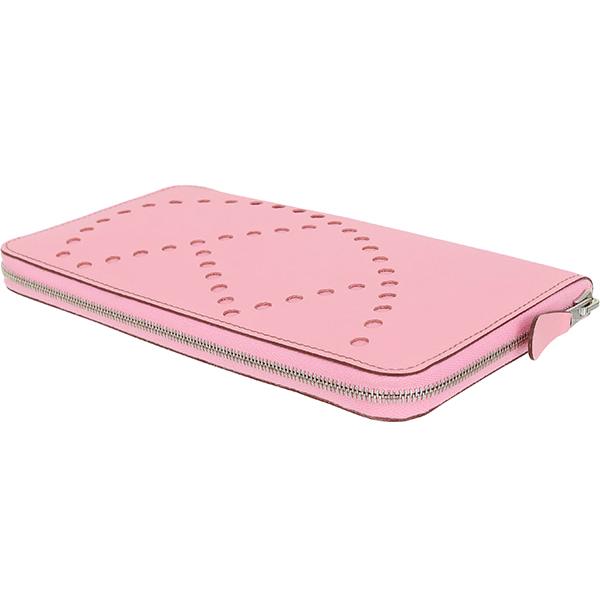 良品 HERMES エルメス エヴリン ジップロング ウォレット 長財布 シェーブル レッド 刻印あり a3724 HERMES - 良品 HERMES エルメス エヴリン ジップロング ウォレット 長