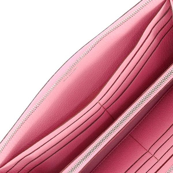 エヴリン エルメス 財布 ジップ ロング シェーヴル ピンク h-j681