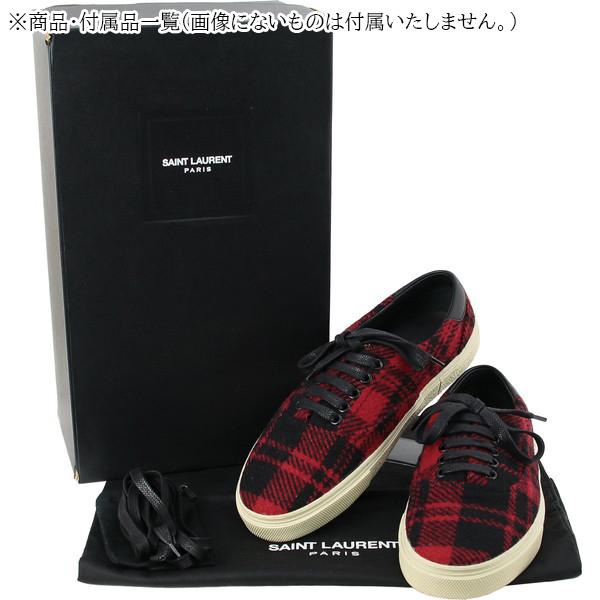 SAINT LAURENT サンローラン スニーカー 39.5 24.5cm チェック柄 