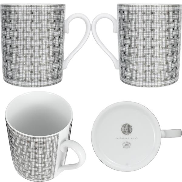 HERMES エルメス マグカップ モザイク 24 Mosaique au プラチナ HERMES エルメス マグカップ モザイク 24 Mosaique au プラチナ