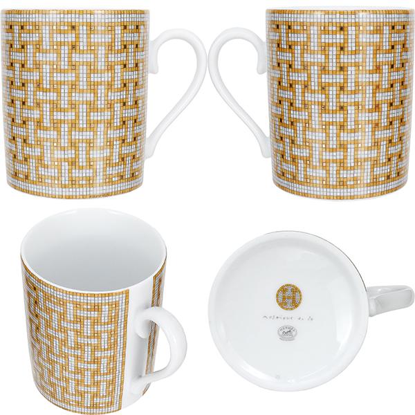 エルメス HERMES マグカップ モザイク 24 Mosaique au 24 mug プラチナ ゴールド 2色 h-k322｜brand-across｜07