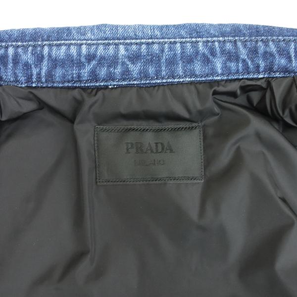 PRADA（プラダ） デニムジャケット ライトブルー パデッド コットン