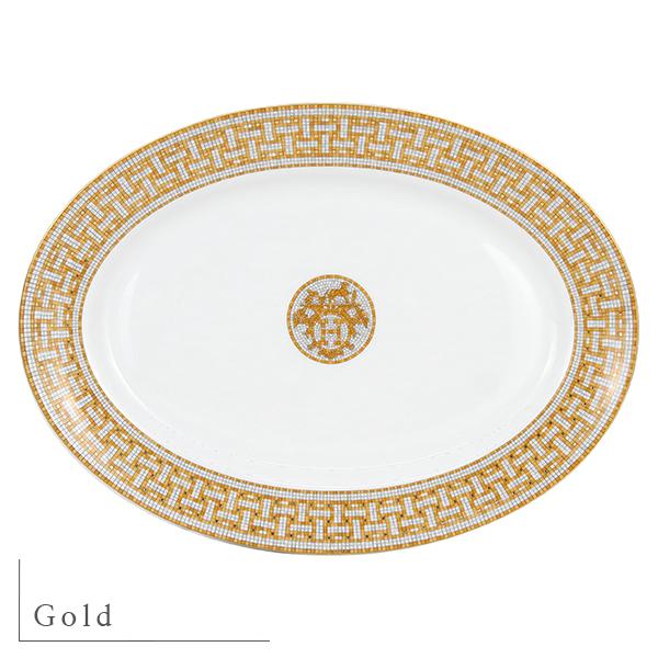 HERMES（エルメス） オーバルプラッター GM モザイク 24 ゴールド