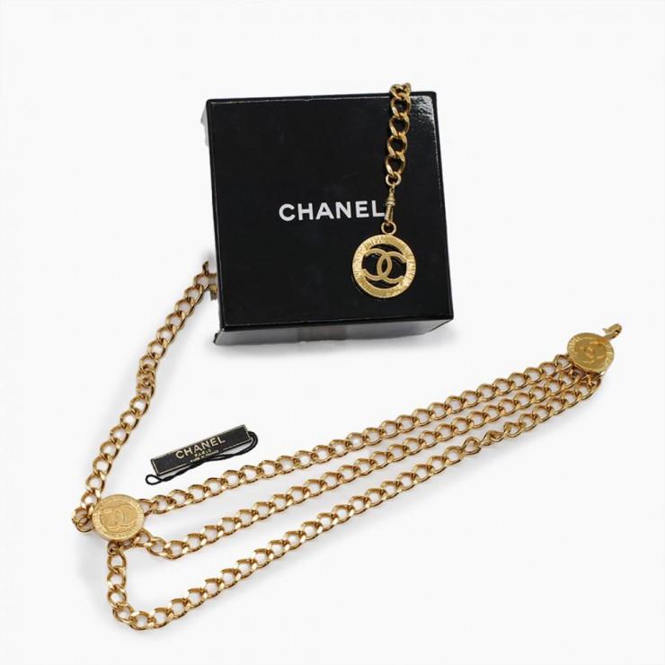 CHANEL（シャネル） 美品 3連チェーンベルト ヴィンテージ メタル