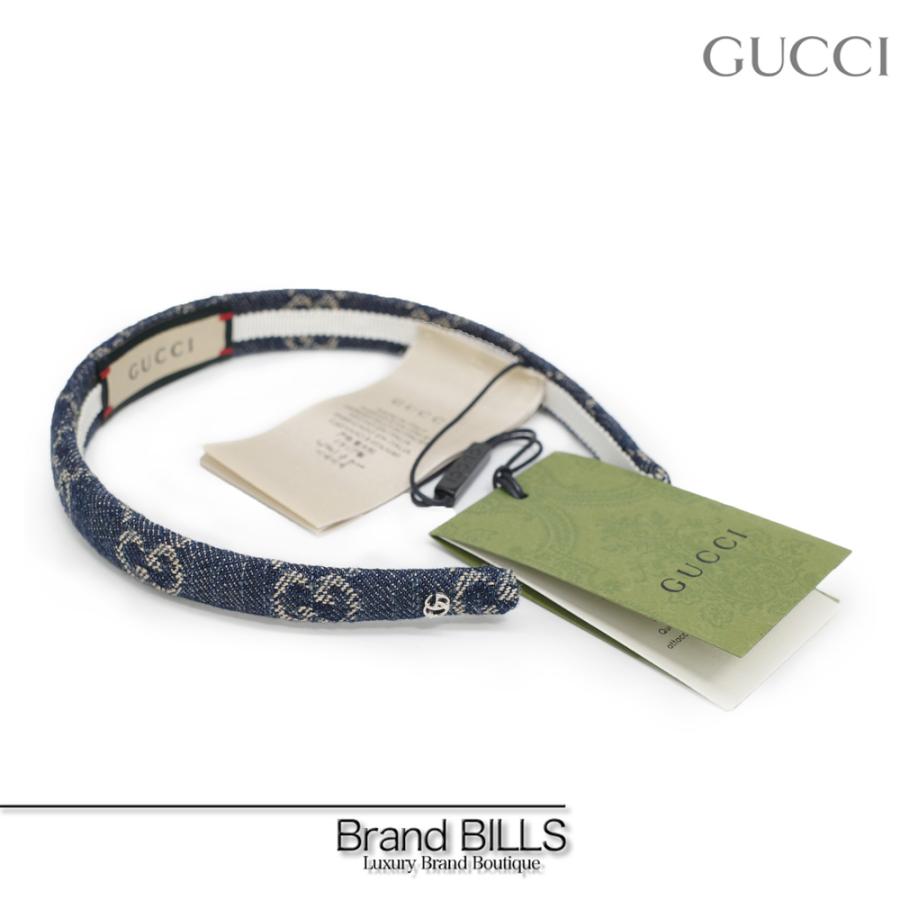 新品 GUCCI グッチ 652835 3HAAH エコ ウォッシュドデニム ヘアバンド