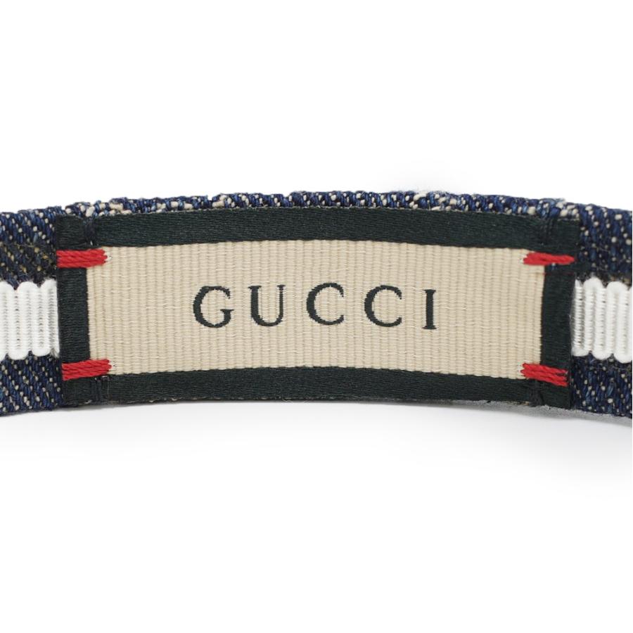 新品 GUCCI グッチ 652835 3HAAH エコ ウォッシュドデニム ヘアバンド 