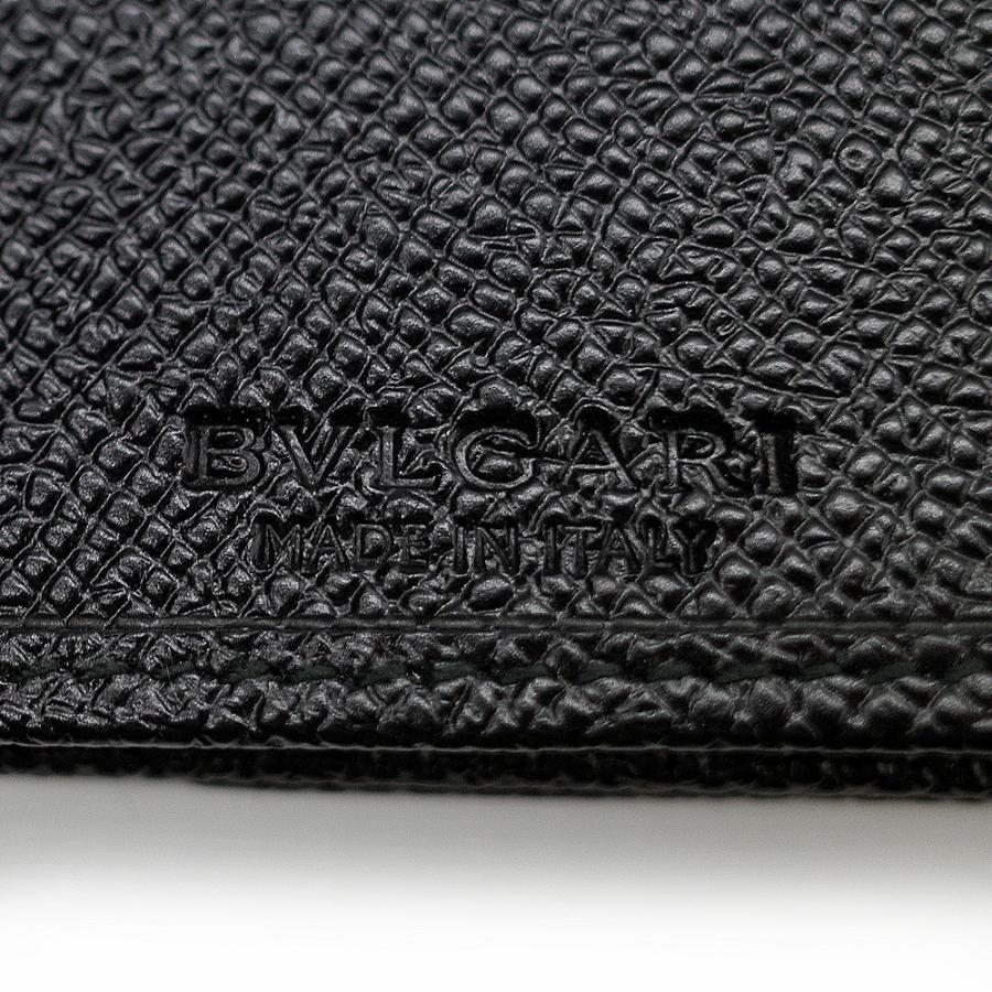 新品　BVLGARI　ブルガリ　クラシコ　20401　3つ折り長財布　Wホック　レザー　黒　財布　ブラック