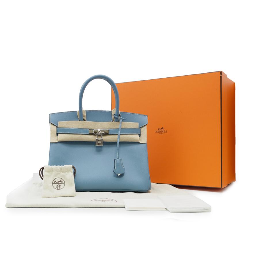 Birkin 未使用品 HERMES エルメス バーキン30 ハンドバッグ ブルー