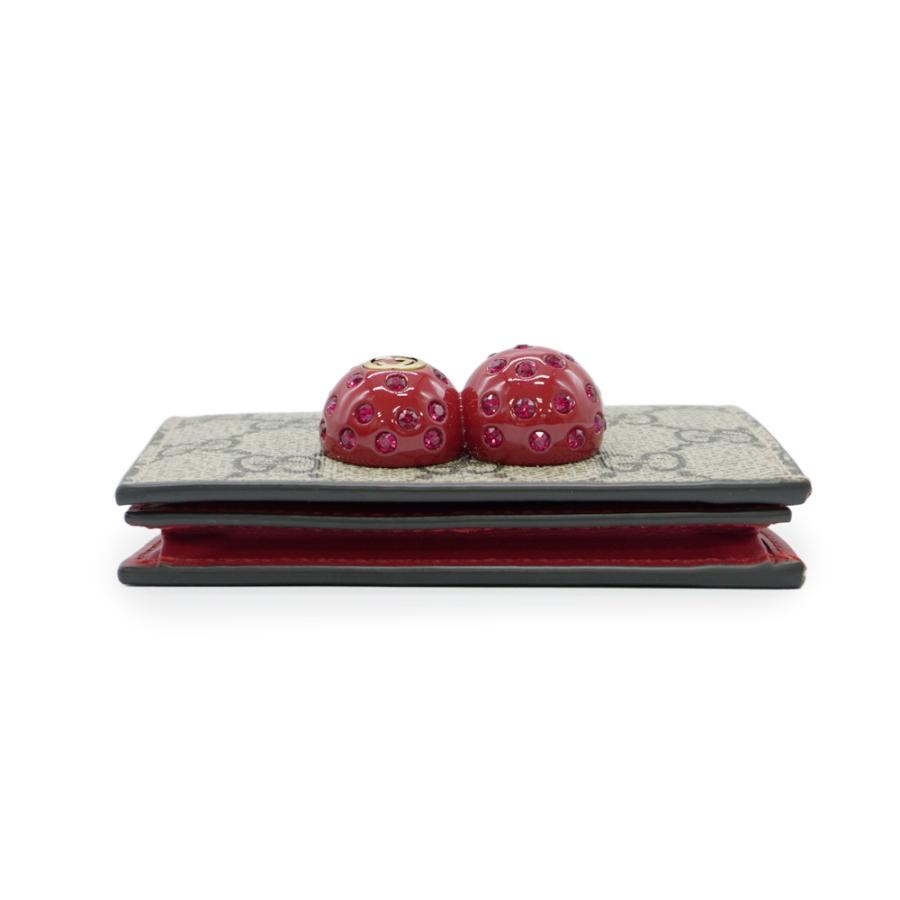 GG 未使用品 GUCCI グッチ チェリー 二つ折り財布 476050 GG GG 未使用品 GUCCI グッチ チェリー 二つ折り財布 476050 GG