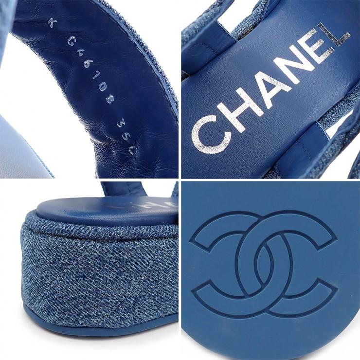 CHANEL（シャネル） 未使用品 トングサンダル G46108 #35 22cm デニム