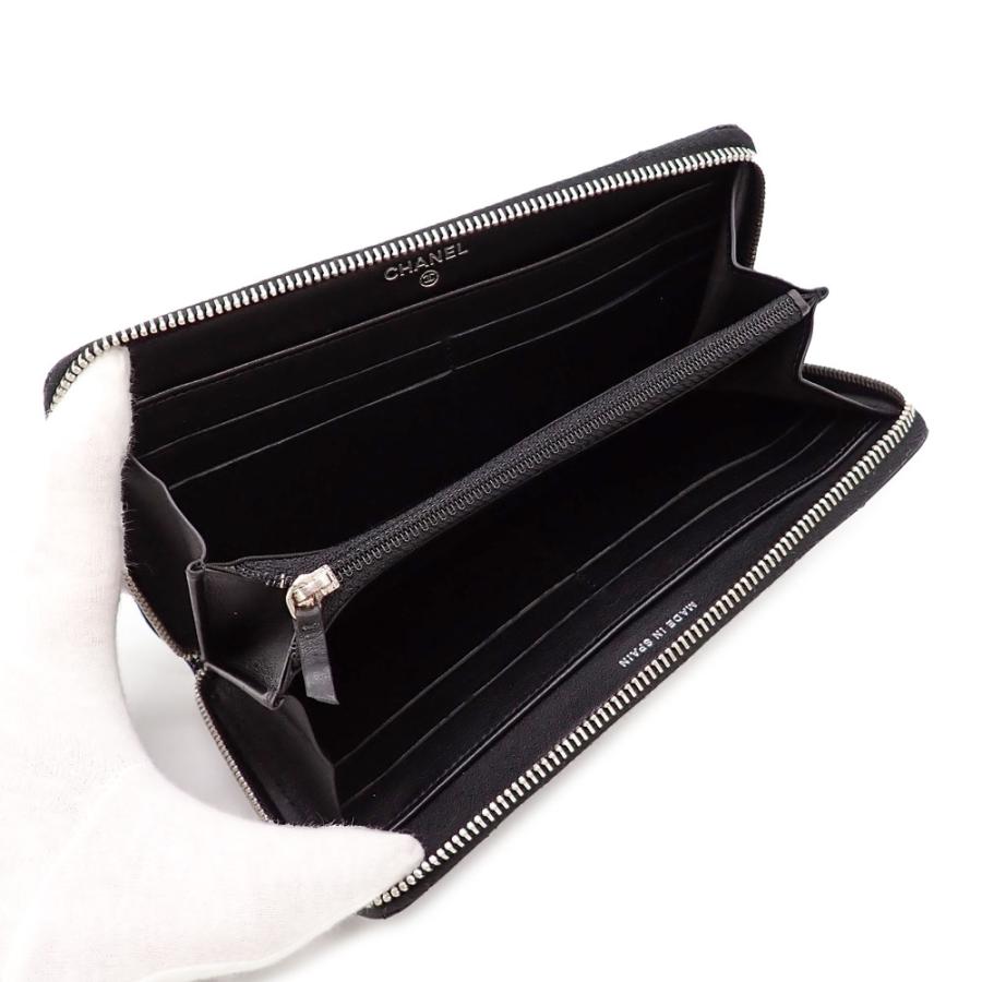 CHANELブリリアント パテント ラウンドファスナー長財布 マトラッセ シャネル CHANEL ラウンドファスナー長財布 ココマーク