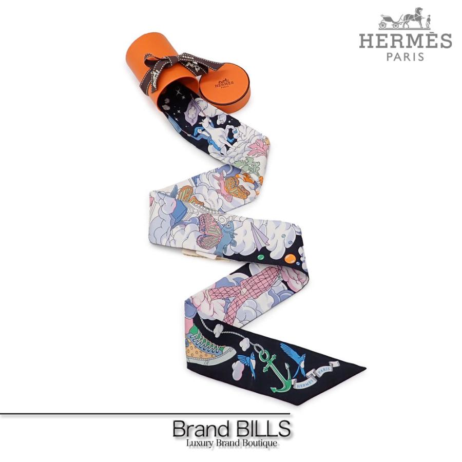新品 HERMES エルメス ツイリー リボンスカーフ SUR MON NUAGE 私の雲 