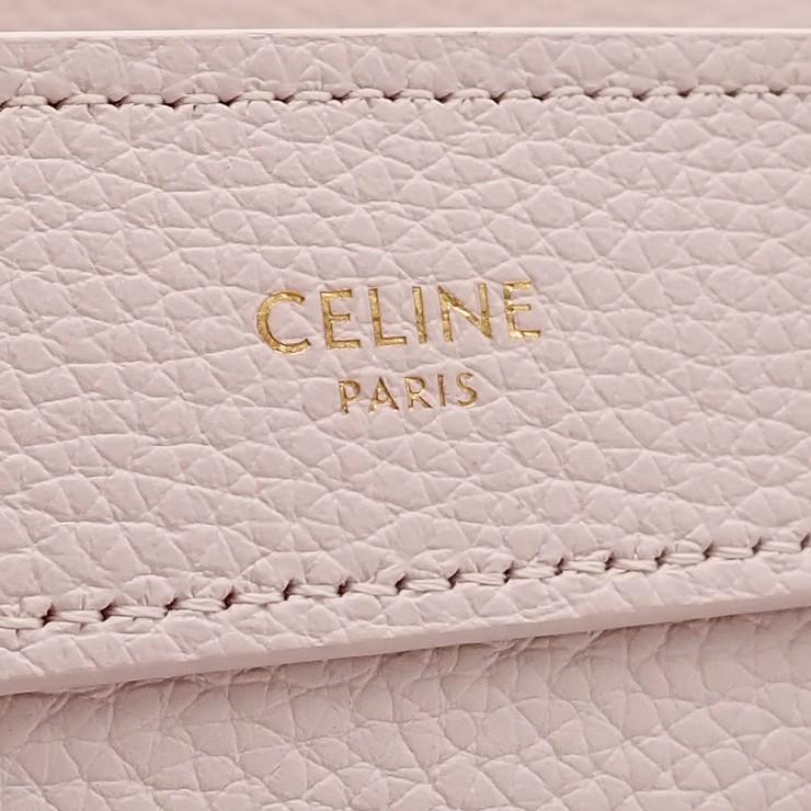 未使用品 CELINE セリーヌ ラゲージ ナノショッパー  189243DRU ドラムドカーフスキン プードル （ピンクベージュ系） レディース CELINE（セリーヌ） 未使用品 ラゲージ ナノショッパー ハンドバッグ